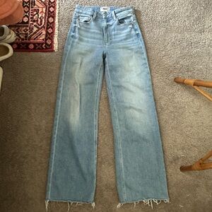 PAIGE Light Blue Flare & Wide Leg Jeans